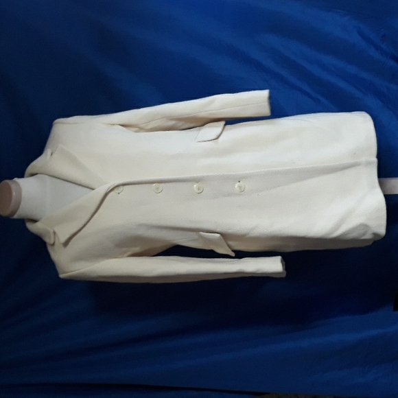 Jones Studio Cream Ivory Wool Pea Coat - Picture 2 of 14